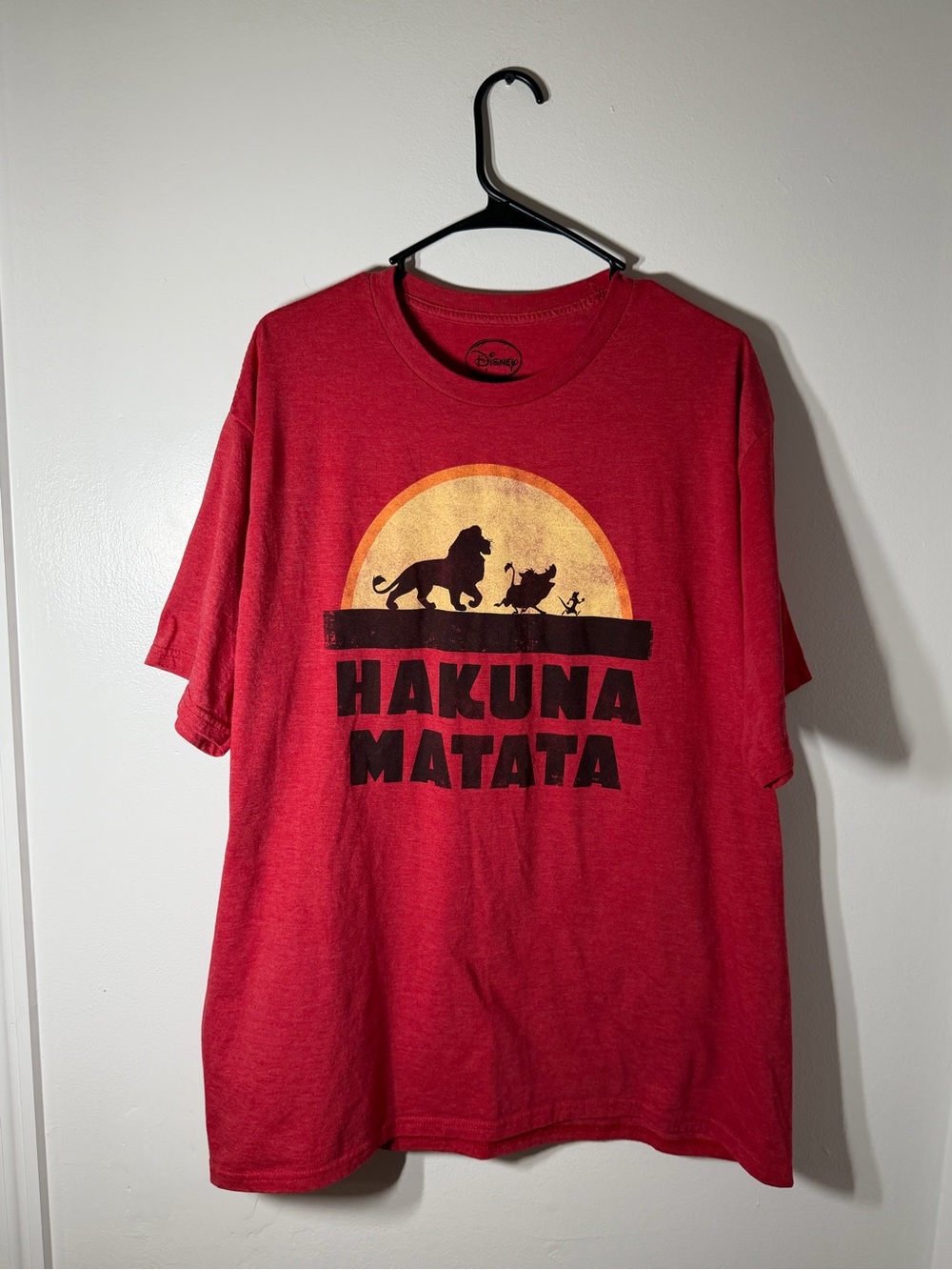 Disney Red Hakuna Matata Short Sleeve Tee